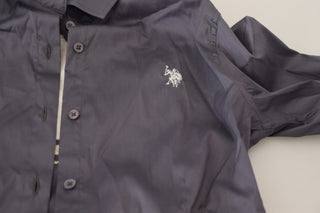 US POLO ASSN. Сив горнище с дълги ръкави с яка