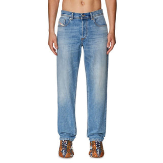 Diesel Light Blue Cotton Men's Regular-Fit Jean
