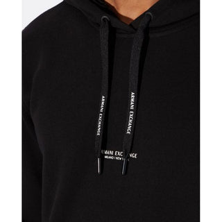 Armani Exchange Черна памучна блуза