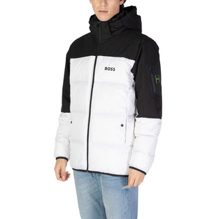 Hugo Boss White Recycled Polyester Jackets & Coat