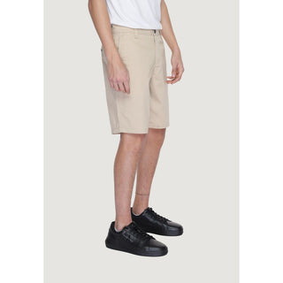 Armani Exchange Бежови памучни бермуди