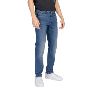 Hugo Boss Blue Cotton Relaxed Fit Jean