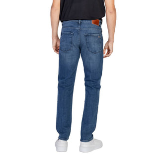 Hugo Boss Blue Cotton Relaxed Fit Jean