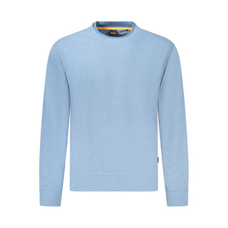 Hugo Boss Blue Cotton Men Sweater
