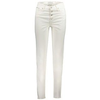 Calvin Klein White Cotton Women Jeans