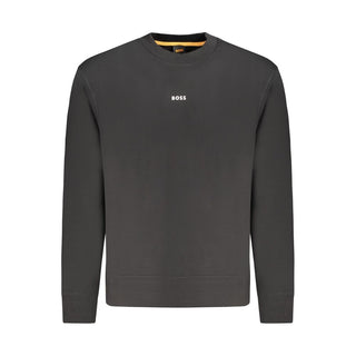Hugo Boss Black Cotton Men Sweater
