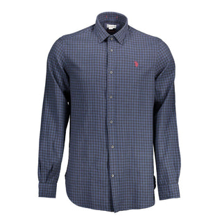 U.S. POLO ASSN. Blue Cotton Men Shirt