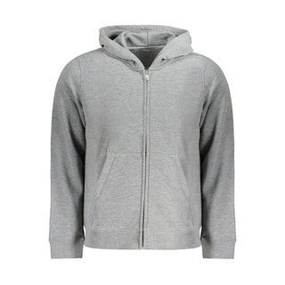 Calvin Klein Gray Recycled Polyester Men Hoodie