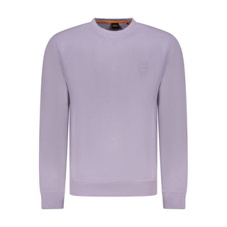 Hugo Boss Purple Cotton Men Sweater