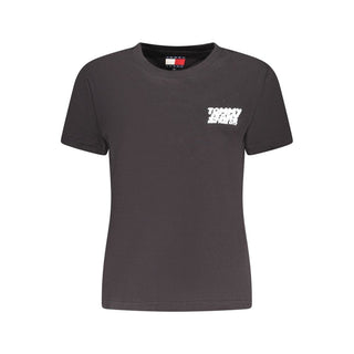 Tommy Hilfiger Black Cotton Women T-Shirt