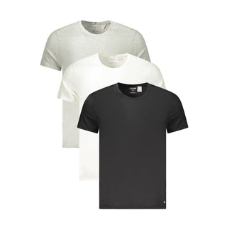 Calvin Klein Gray Cotton Men T-Shirt