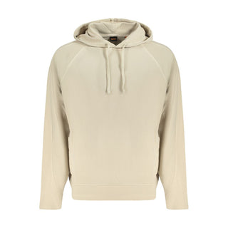 Hugo Boss Beige Cotton Men Hoodie