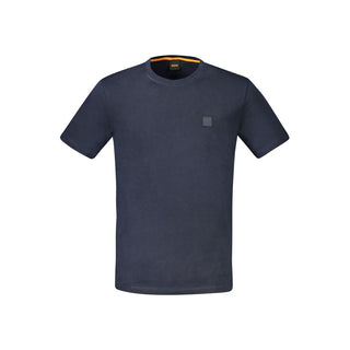 Hugo Boss Blue Cotton Men T-Shirt