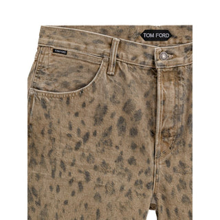 Tom Ford Beige Cotton Tapered Jean