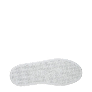 Versace White Leather Low Tops