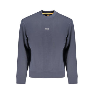 Hugo Boss Blue Cotton Men Sweater