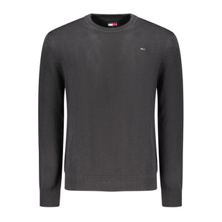 Tommy Hilfiger Black Cotton Men Sweater