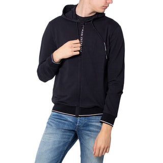 Armani Exchange Черна памучна блуза