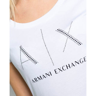 Armani Exchange White Cotton T-Shirt