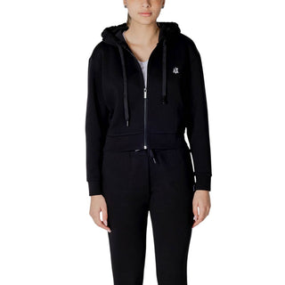 Armani Exchange Черна памучна блуза