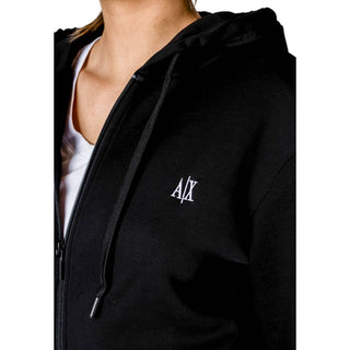 Armani Exchange Черна памучна блуза