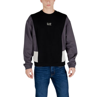 EA7 Emporio Armani Black Cotton Sweatshirt