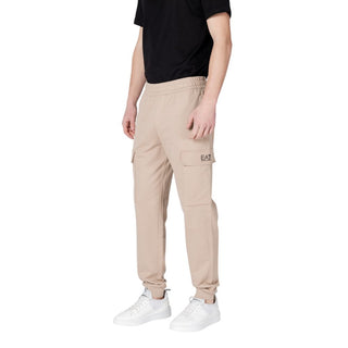 EA7 Emporio Armani Beige Cotton Joggers Workout Pant