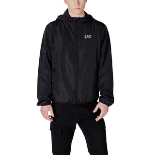 EA7 Emporio Armani Black Polyester Jackets & Coat