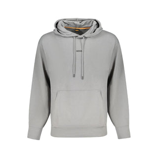 Hugo Boss Gray Cotton Men Sweater