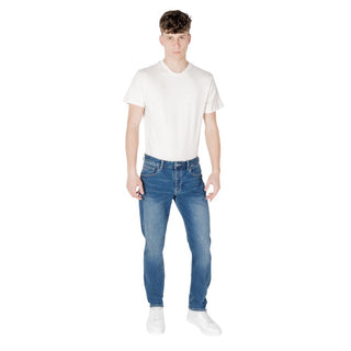 Armani Exchange Blue Cotton Skinny Jean
