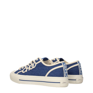 Jimmy Choo Blue Fabric Low Tops