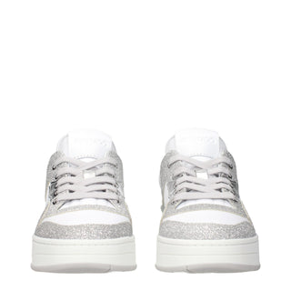 Jimmy Choo White Leather Low Tops