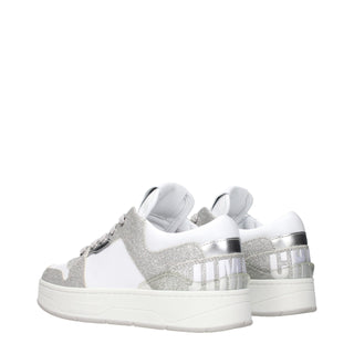 Jimmy Choo White Leather Low Tops