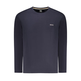 Hugo Boss Blue Cotton Men Sweater